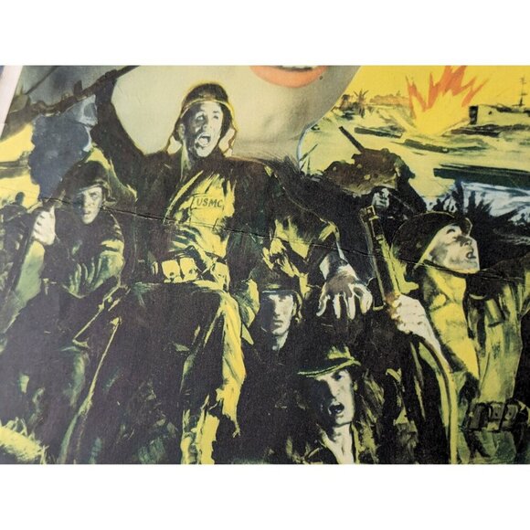 1951 Original 14x36 Halls Of Montezuma Movie theatre poster with Richard Widmark - Picture 8 of 10